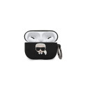 Karl Lagerfeld KLACAPSILGLBK must silikoon Ikonik AirPods Pro kate