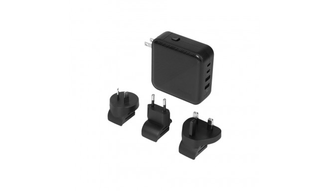Targus GaN 100 W USB-C/USB-A mitme pordiga laadija, must