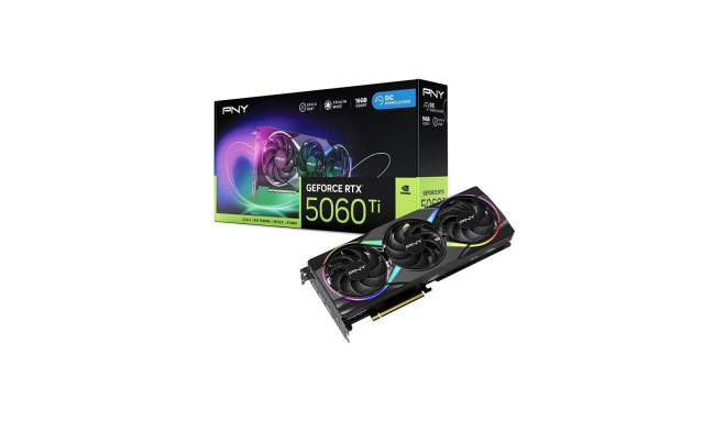 PNY GeForce RTX 5060 Ti Epic-X RGB Overclocked Triple Fan 16GB GDDR7 DLSS4 Graphics Card (VCG5060T16