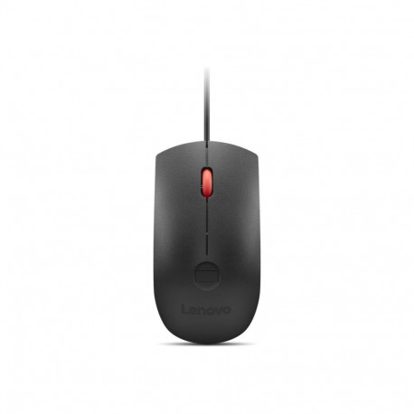 Lenovo Fingerprint Biometric USB Mouse Gen3 | Wired | USB-A | Black/Red