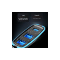 USAMS Car Charger 2xUSB + 1xUSB-C C24 80W (head only) Fast Charge black CC126TC01 (US-CC126)