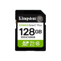 Kingston Select Plus 128 GB SD mälukaart klass 10, UHS-I, U1/U3, videoklass 10/30