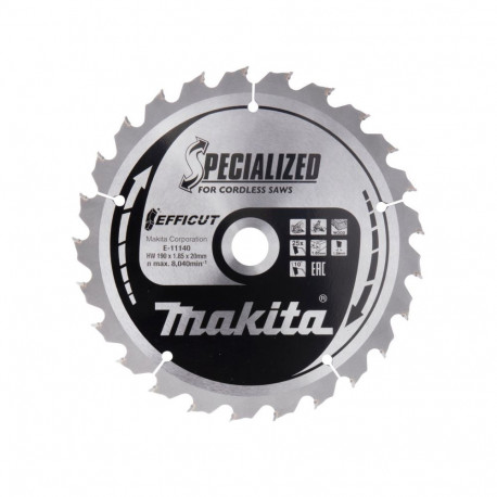 Cutting disc for wood MAKITA Efficut 190x20x1.8mm 25T