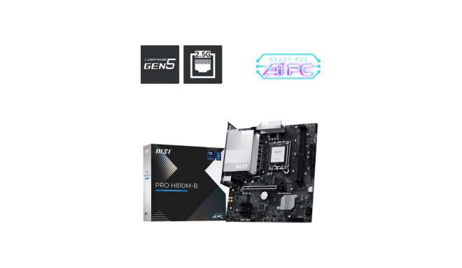 Mainboard|MSI|Intel H810|LGA1851|Micro-ATX|Memory DDR5|Memory slots 2|PROH810M-B
