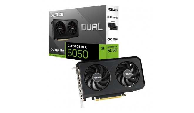 Graphics Card|ASUS|NVIDIA GeForce RTX 5050|8 GB|GDDR6|128 bit|PCIE 5.0 16x|Dual Slot Fansink|DUAL-RT