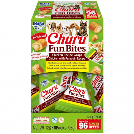 Churu FUN BITES Chicken Recipe wraps Chicken with Pumpkin koeramaius 8 x 12g