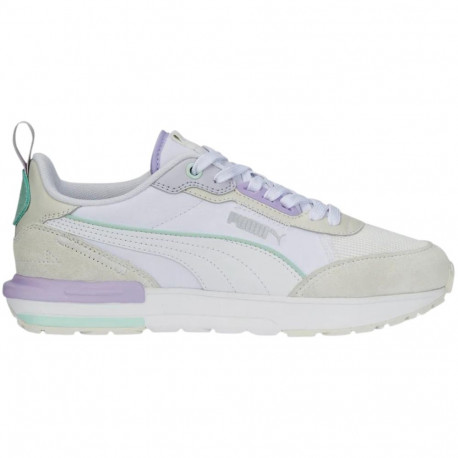 Buty damskie Puma R22 beżowo-fioletowo-białe 383462 25 41