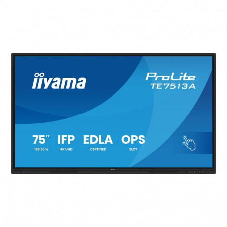 IIYAMA 75-tolline iiWare21E EDLA -Google-GMS-rakendused Android 14 8/128GB 40-punkti PureTouch IR+ n