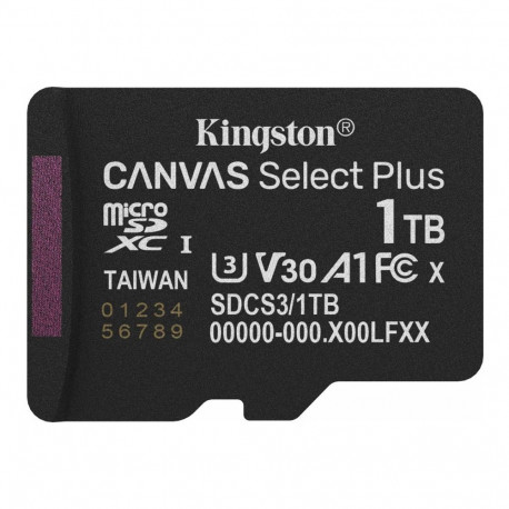 KINGSTON 1TB micSDXC Canvas Select Plus Gen3 150R A1 Single Pack w/o ADP