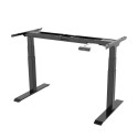 Electric desk frame LOCTEK 3-telescopic 2-motor black