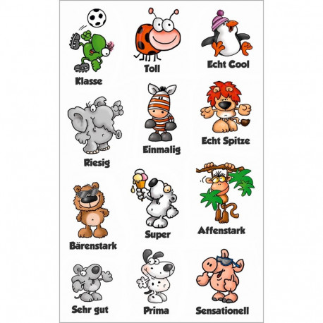 KID paper stickers animals 2sh