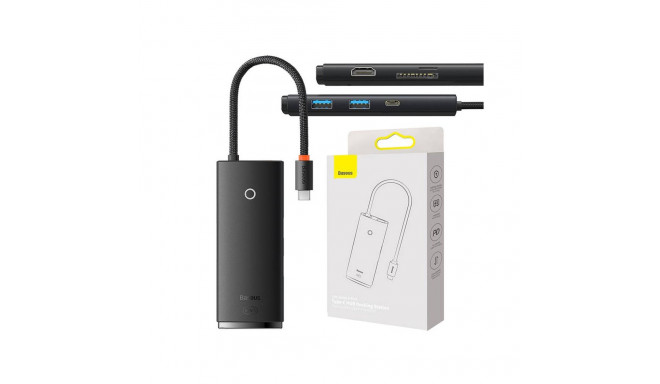 Hub Baseus OS Lite 6-Port (Type-C to HDMI+USB3.0*2+PD+SD|TF) (black