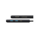Hub Baseus OS Lite 6-Port (Type-C to HDMI+USB3.0*2+PD+SD|TF) (black