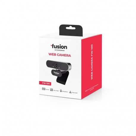 Fusion FW-100 WEB kaamera USB 2.0 | 1080p | HD mikrofon| must (kahjustatud pakend)