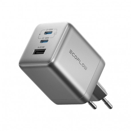 EcoFlow RAPID Pro 100W mains charger, 2xUSB-C, 1xUSB-A, GaN