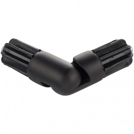 CURTAIN ROD CORNER CONECTOR D19 M BLACK