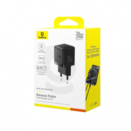 Baseus Palm USB C Charger 30W EU black