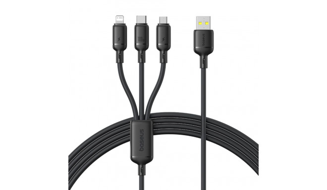 Baseus Rapid Series 3-in-1 USB-A 100W 1.5m, Schwarz