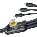 Baseus Rapid Series 3-in-1 USB-A 100W 1.5m, Schwarz