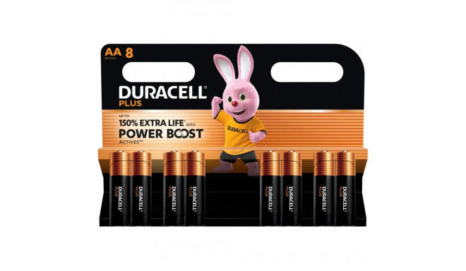 1x8 Duracell Plus Power Boost Mignon MN1500 AA LR6 1,5V patarei