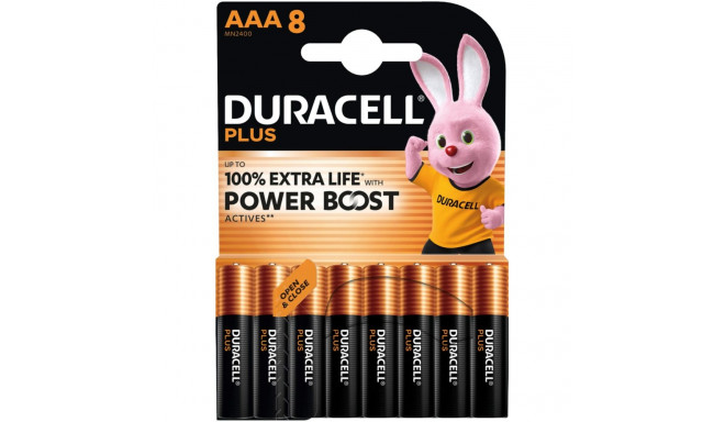1x8 Duracell Plus Power Boost Micro MN2400 AAA LR03 1,5V