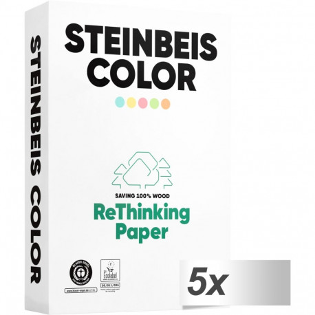 5x 500 Bl Steinbeis Color green A 4 80 g recycled paper