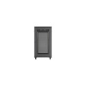 RACK CABINET 19" FREE-STANDING 22U/600X1200 (FLAT PACK) WITH MESH DOOR BLACK LANBERG