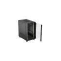 RACK CABINET 19" FREE-STANDING 22U/600X1000 (FLAT PACK) WITH GLASS DOOR BLACK LANBERG
