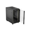 RACK CABINET 19" FREE-STANDING 22U/600X1000 (FLAT PACK) WITH GLASS DOOR BLACK LANBERG