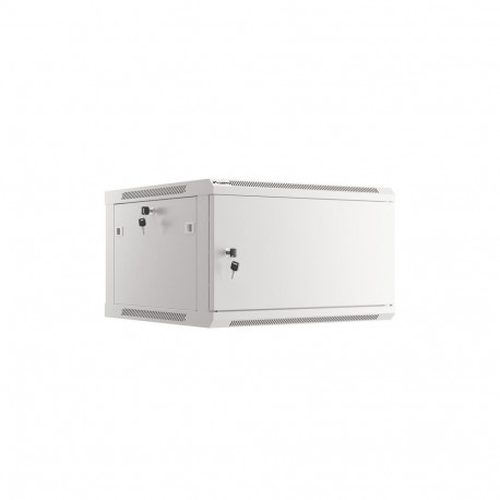 RACK CABINET 19" WALL-MOUNT 6U/600X600 FOR SELF-ASSEMBLY WITH METAL DOOR GREY LANBERG (FLAT PACK)