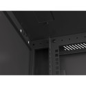 RACK CABINET 19" WALL-MOUNT 9U/600X600 FOR SELF-ASSEMBLY WITH METAL DOOR BLACK LANBERG (FLAT PACK)