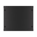 RACK CABINET 19" WALL-MOUNT 9U/600X600 FOR SELF-ASSEMBLY WITH METAL DOOR BLACK LANBERG (FLAT PACK)