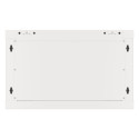RACK CABINET 19" WALL-MOUNT 6U/600X600 FOR SELF-ASSEMBLY WITH METAL DOOR GREY LANBERG (FLAT PACK)