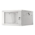RACK CABINET 19" WALL-MOUNT 6U/600X600 (FLAT PACK) WITH GLASS DOOR GREY LANBERG V2