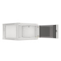 RACK CABINET 19" WALL-MOUNT 6U/600X600 (FLAT PACK) WITH GLASS DOOR GREY LANBERG V2