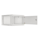 RACK CABINET 19" WALL-MOUNT 6U/600X600 FOR SELF-ASSEMBLY WITH METAL DOOR GREY LANBERG (FLAT PACK)