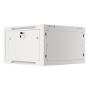 RACK CABINET 19" WALL-MOUNT 6U/600X600 FOR SELF-ASSEMBLY WITH METAL DOOR GREY LANBERG (FLAT PACK)