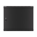 RACK CABINET 19" WALL-MOUNT 9U/600X600 FOR SELF-ASSEMBLY WITH METAL DOOR BLACK LANBERG (FLAT PACK)