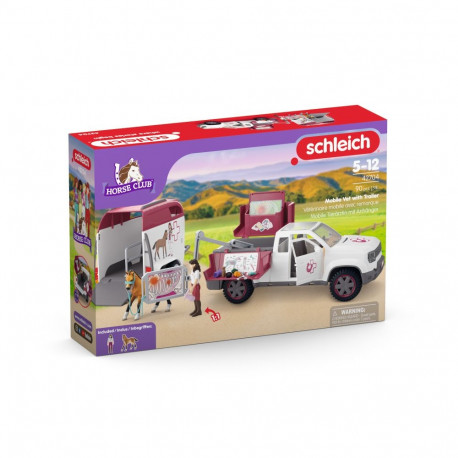 SCHLEICH HORSE CLUB Loomaarsti auto haagisega