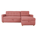 Corner sofa bed WAIOLA pink
