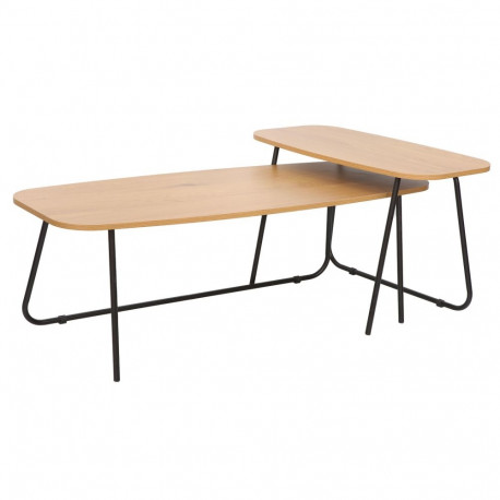 Diivanilaud DUO 2tk 120x48xH40cm, 75x40xH48cm, saar/must