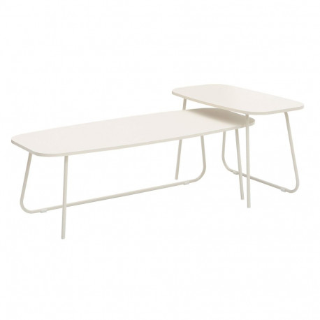 Diivanilaud DUO 2tk 120x48xH40cm, 75x40xH48cm, hele puit/beež