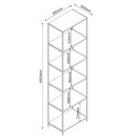 Riiul HARPER 50x30xH180cm, saar/must