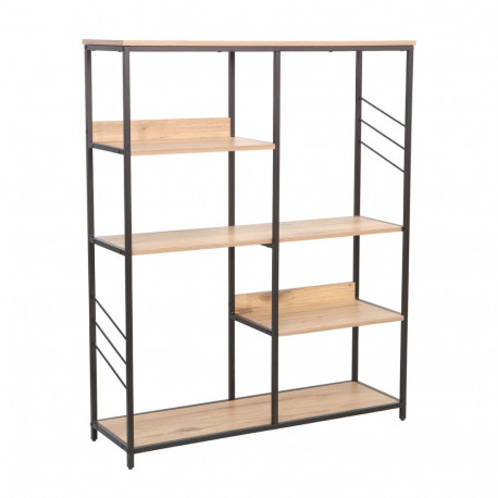Shelf DIMITRA 100x30xH124cm, rustic/black