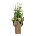 Artificial flower IN GARDEN H35cm, white daisy, grass with pot