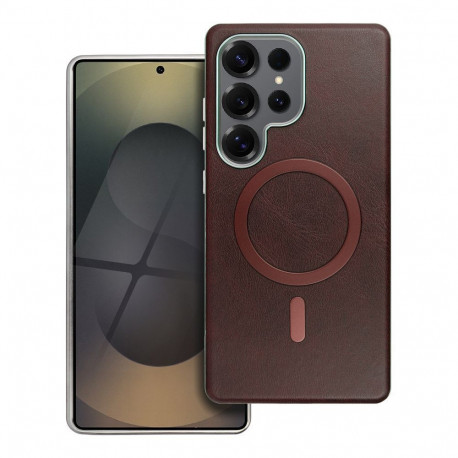 Case for Samsung A36 Gentleman Mag Cover compatible with MagSafe brown