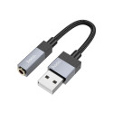 Adapter AUX USB A (male) to Jack 3,5 mm (female) Hoco UPA32D black