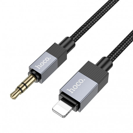Cable AUX Jack 3,5 mm (male) to Lightning (male) Hoco 1 m UPA32A black