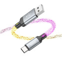 Cable USB A to USB C Hoco 3A 1 m U112 gray