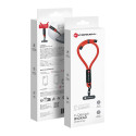 FORCELL F-DESIGN R10X40 wrist phone lanyard with adjustable length (max 20cm in the loop) red